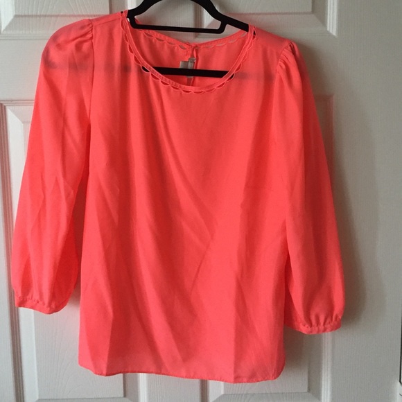 Jcrew factory coral blouse