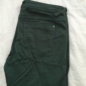 Dark green skinny jeans
