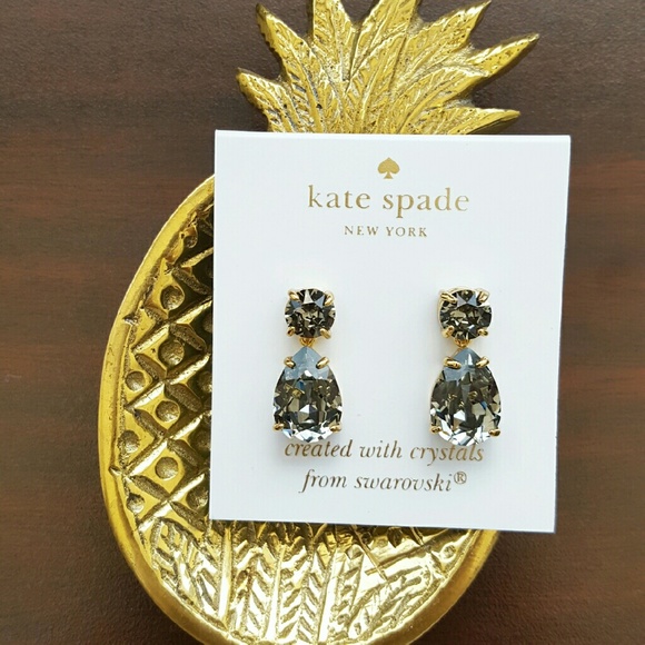 Kate Spade Fancy That Double Drop Earrings Smoke