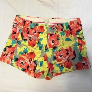 Floral j crew shorts size 2