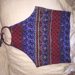 Bandana pattern crop top