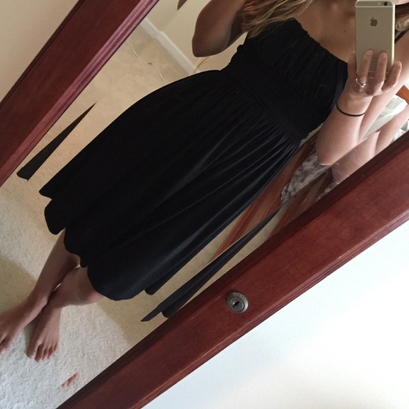 Black nee length dress🌹