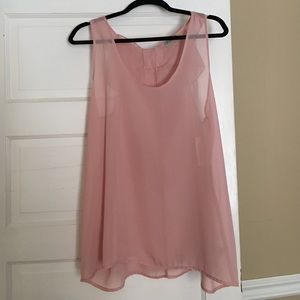 Sheer sleeveless blouse