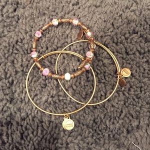 3 alex and ani bracelets