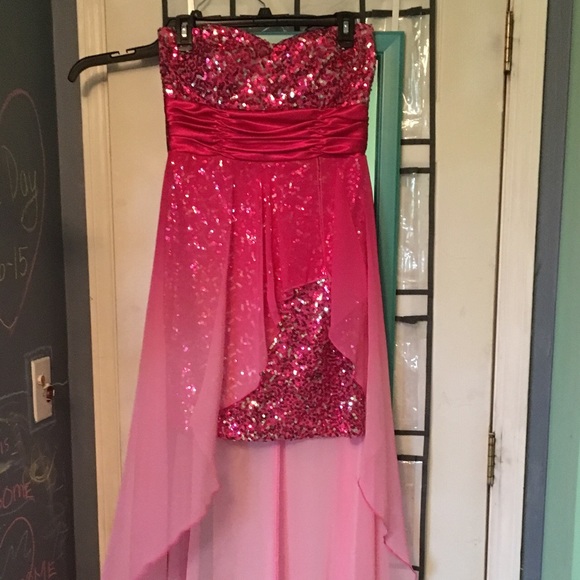 Pink High-Low Dress - Picture 1 of 3