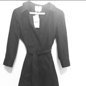 kate spade black belted shirt dress sz 12 #dresses