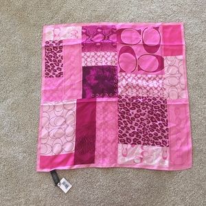 Pink Silk Coach Scarf