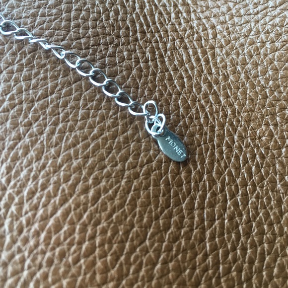 Silver necklace with light blue stones - Picture 3 of 3