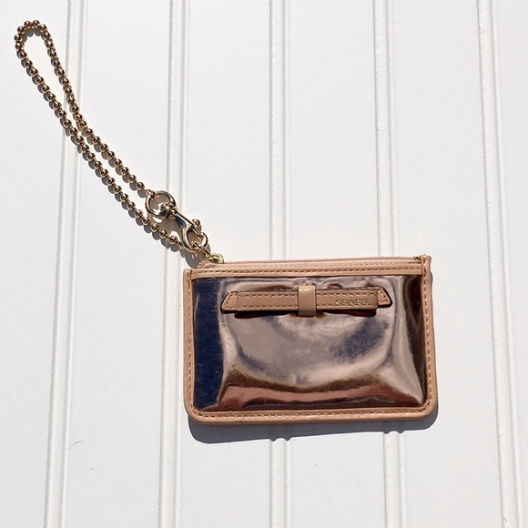 👜COACH 👜 Poppy Mirror Metallic ID Skinny