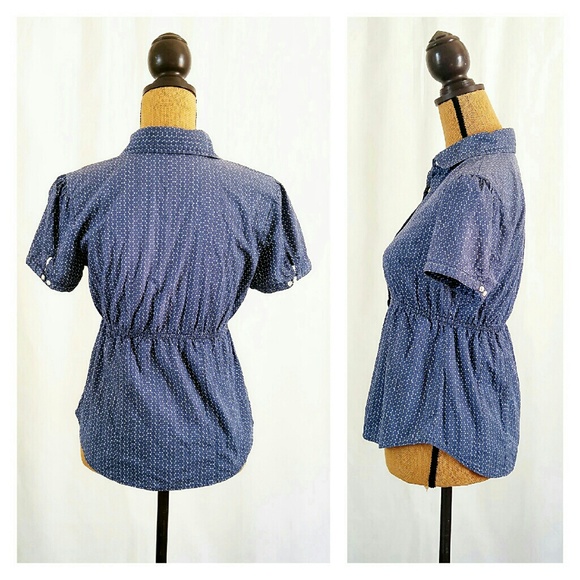 SOLD J. Crew Cinched High Waist Blouse - Picture 2 of 3