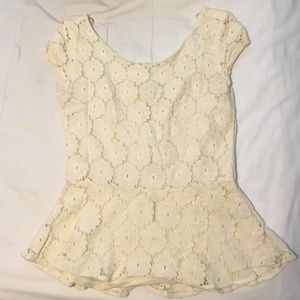 Peplum top with scoop back