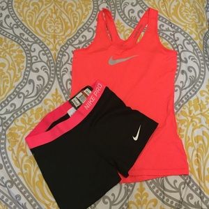 Nike pro Dri-Fit shorts(L) and tank top(M)