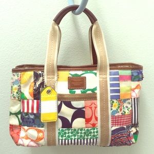 Coach Hamptons Multi-Color Patchwork Tote