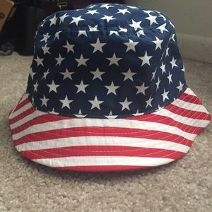 American flag bucket hat