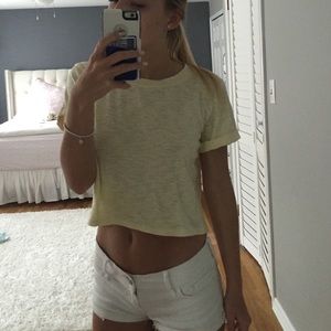 Yellow crop top
