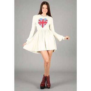 Wildfox British Babe baby doll dress NWOT large Wildfox British Babe baby doll dress NWOT large