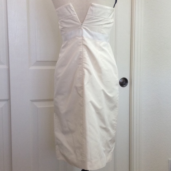 J. Crew Dress Strapless Ivory Summer 100% Silk - Picture 3 of 4