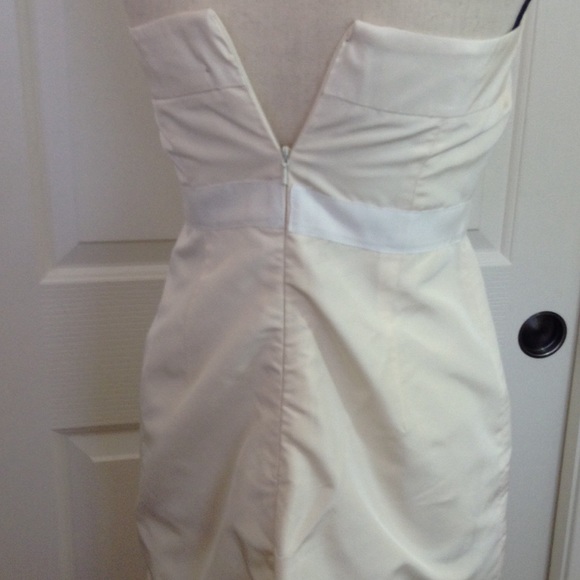 J. Crew Dress Strapless Ivory Summer 100% Silk - Picture 4 of 4