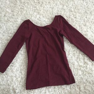 Bp Nordstrom 3/4 sleeve maroon shirt