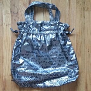 Chanel 31 Rue Cambon Metallic Silver Drawstring