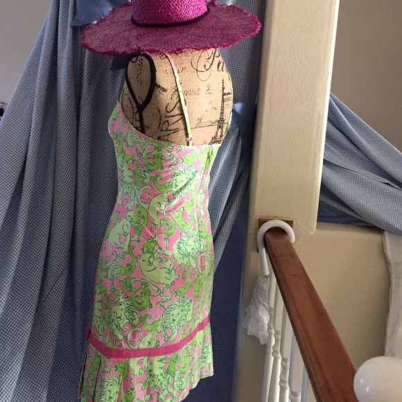 Lilly Pulitzer "Fried Catfish" Print Dress size 0 - Picture 2 of 4