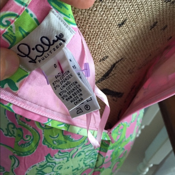 Lilly Pulitzer "Fried Catfish" Print Dress size 0 - Picture 3 of 4