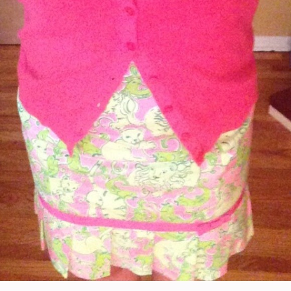 Lilly Pulitzer "Fried Catfish" Print Dress size 0 - Picture 4 of 4