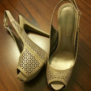 BCBG nude heels final sale