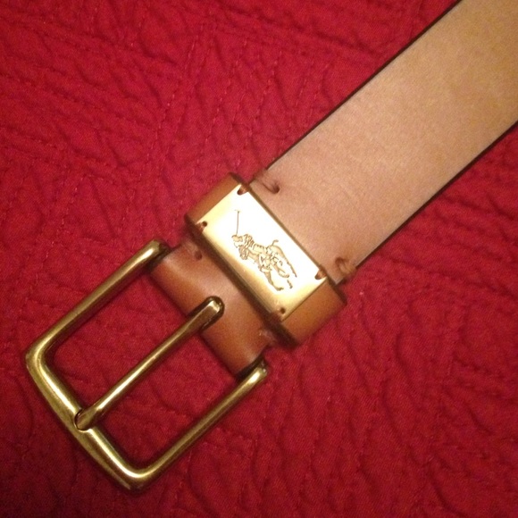 Men's brown leather polo belt NWT never worn 36"