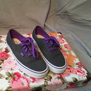 Grey & Purple "Authentic" Style Vans