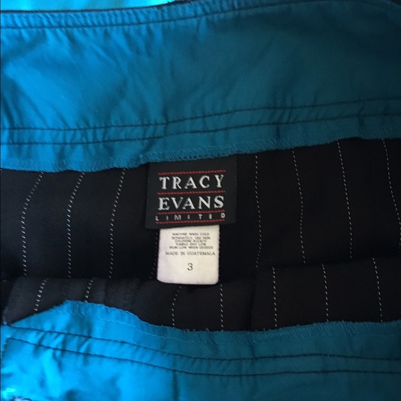 Black Pin Stripe Tracy Evans Work Slacks - Picture 3 of 4