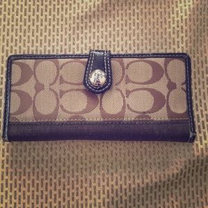 Authentic coach checkbook/wallet