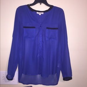 🔥sheer color block top