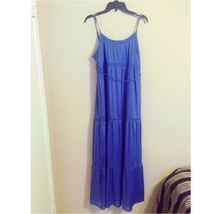 Spaghetti Strap Tiered Maternity Maxi Dress