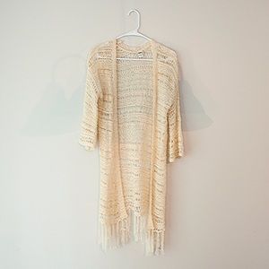 Open weave cardigan