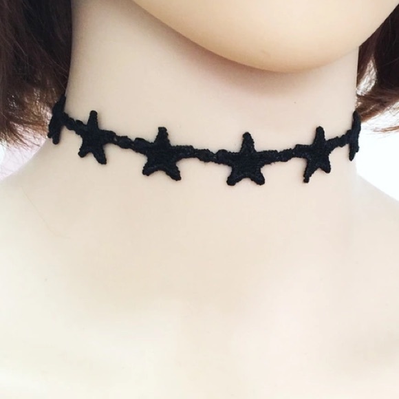 CHOKER • Black Star Lace Choker