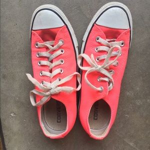 Neon pink converse