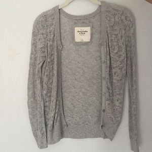 Grey lace cardigan
