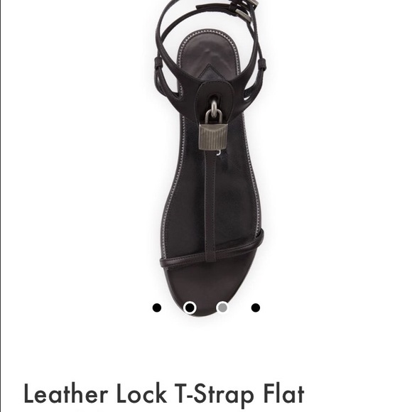 Tom Ford Leather Lock T-Strap Flat Sandal - Picture 3 of 4
