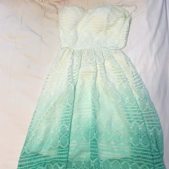 Strapless ombré dress