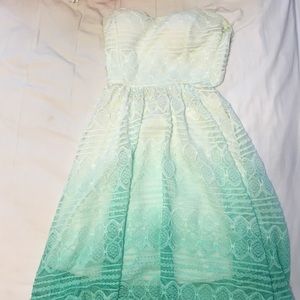 Strapless ombré dress