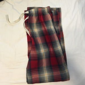 Plaid pajama bottoms