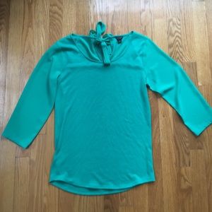 Emerald green knit top by Ann Taylor. Size S