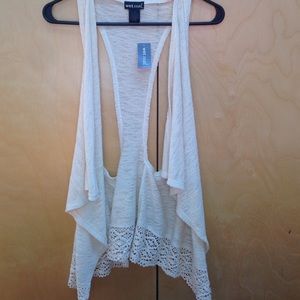 Wet Seal long cardigan w/ a Lacey trim size S
