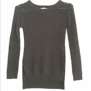 Black Open Knit Sweater