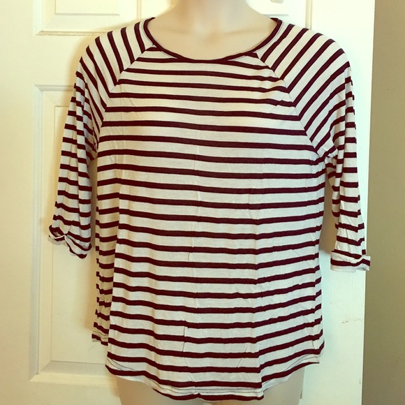 Forever 21 Striped 3/4 Sleeve Top, Size 2X