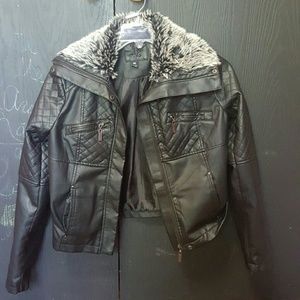 Faux leather jacket