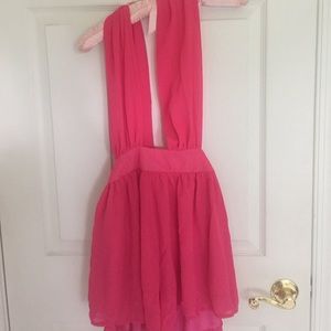 Tobi Pink Tie Around Romper