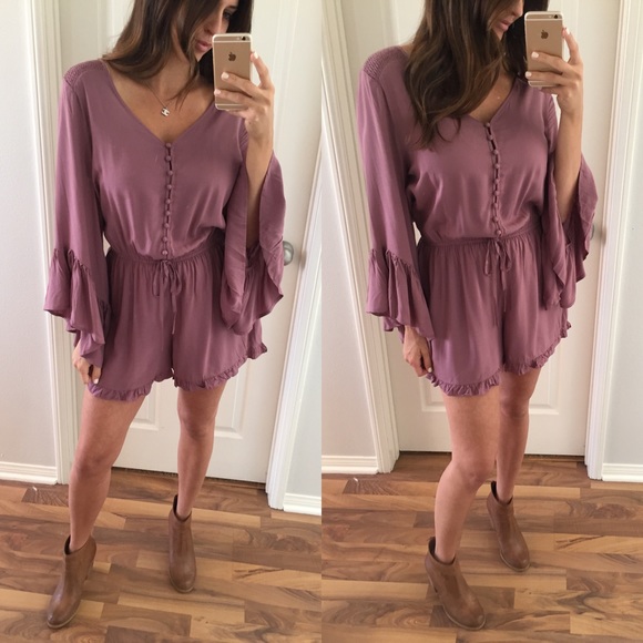 S A L E | Oh So Chic Mauve Romper - Picture 2 of 4