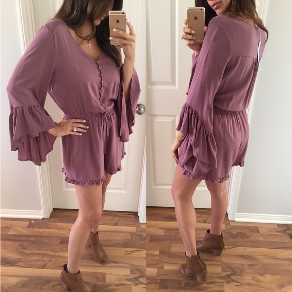 S A L E | Oh So Chic Mauve Romper - Picture 4 of 4